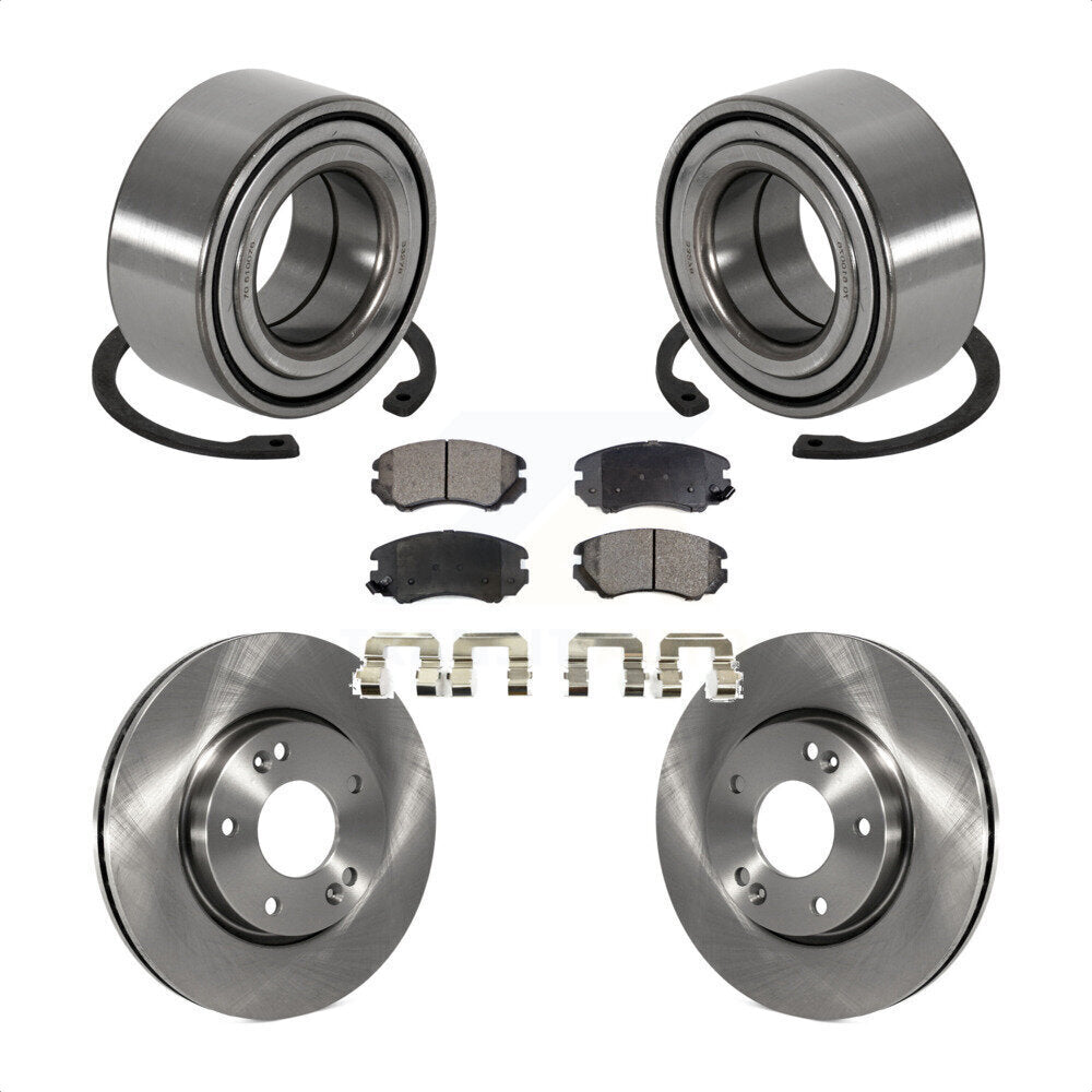 Kit de rotors de frein à disque et de plaquettes en céramique, roulement de roue avant, pour Hyundai Tiburon