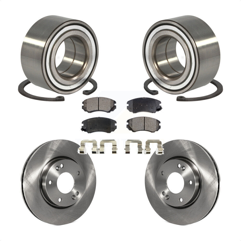 Kit de rotors de frein à disque et de plaquettes en céramique, roulement de roue avant, pour Hyundai Tiburon