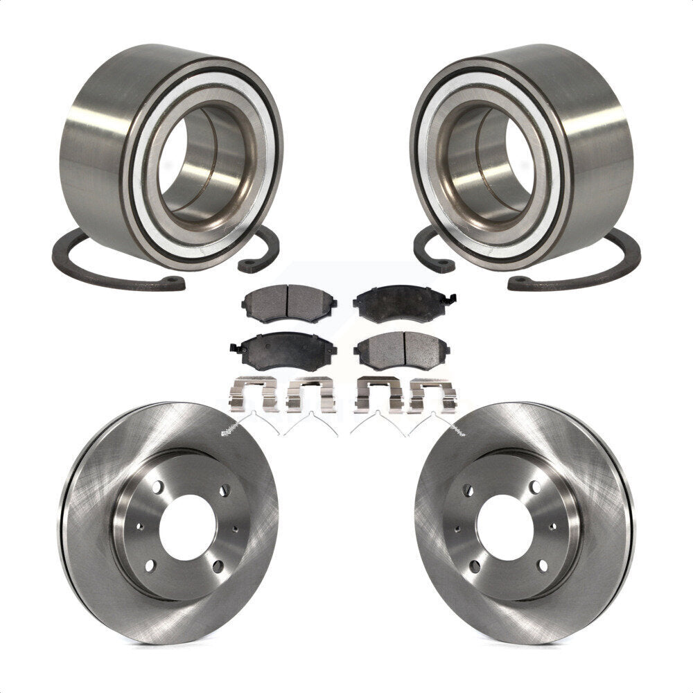 Kit de rotors de frein à disque et de plaquettes en céramique, roulement de roue avant, pour Hyundai Elantra