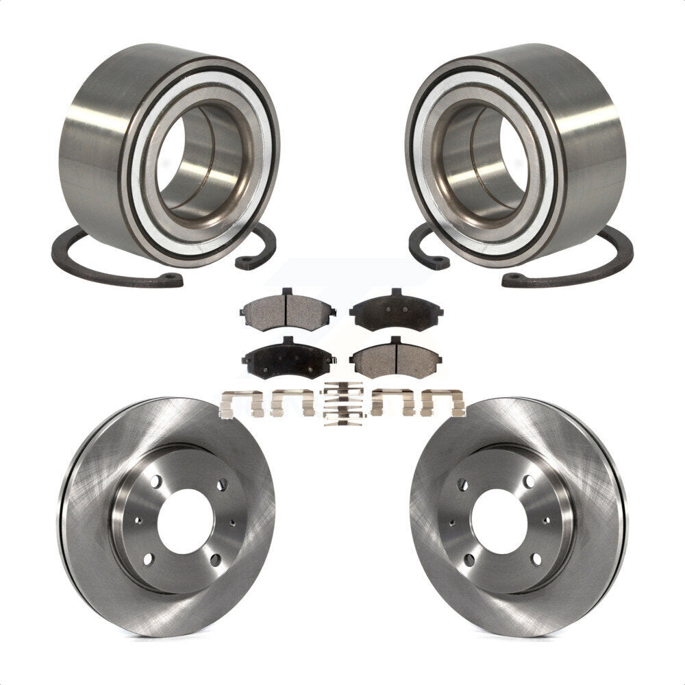 Kit de rotors de frein à disque et de plaquettes en céramique, roulement de roue avant, pour Hyundai Elantra