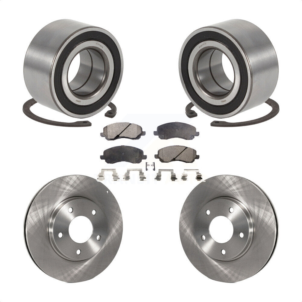 Kit de Rotor et de plaquettes de frein à disque, roulement de roue avant, pour Mitsubishi Lancer Outlande