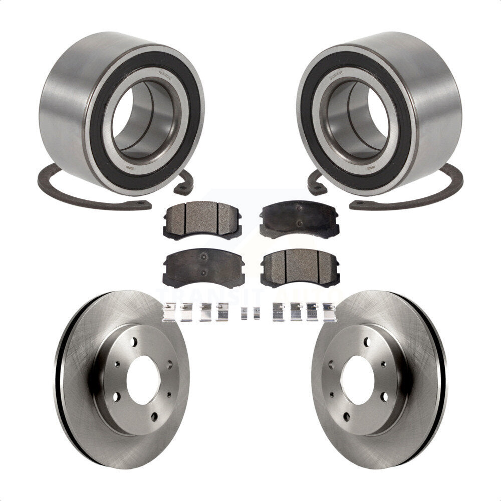 Kit de rotors de frein à disque et de plaquettes en céramique, roulement de roue avant, pour Mitsubishi Lance