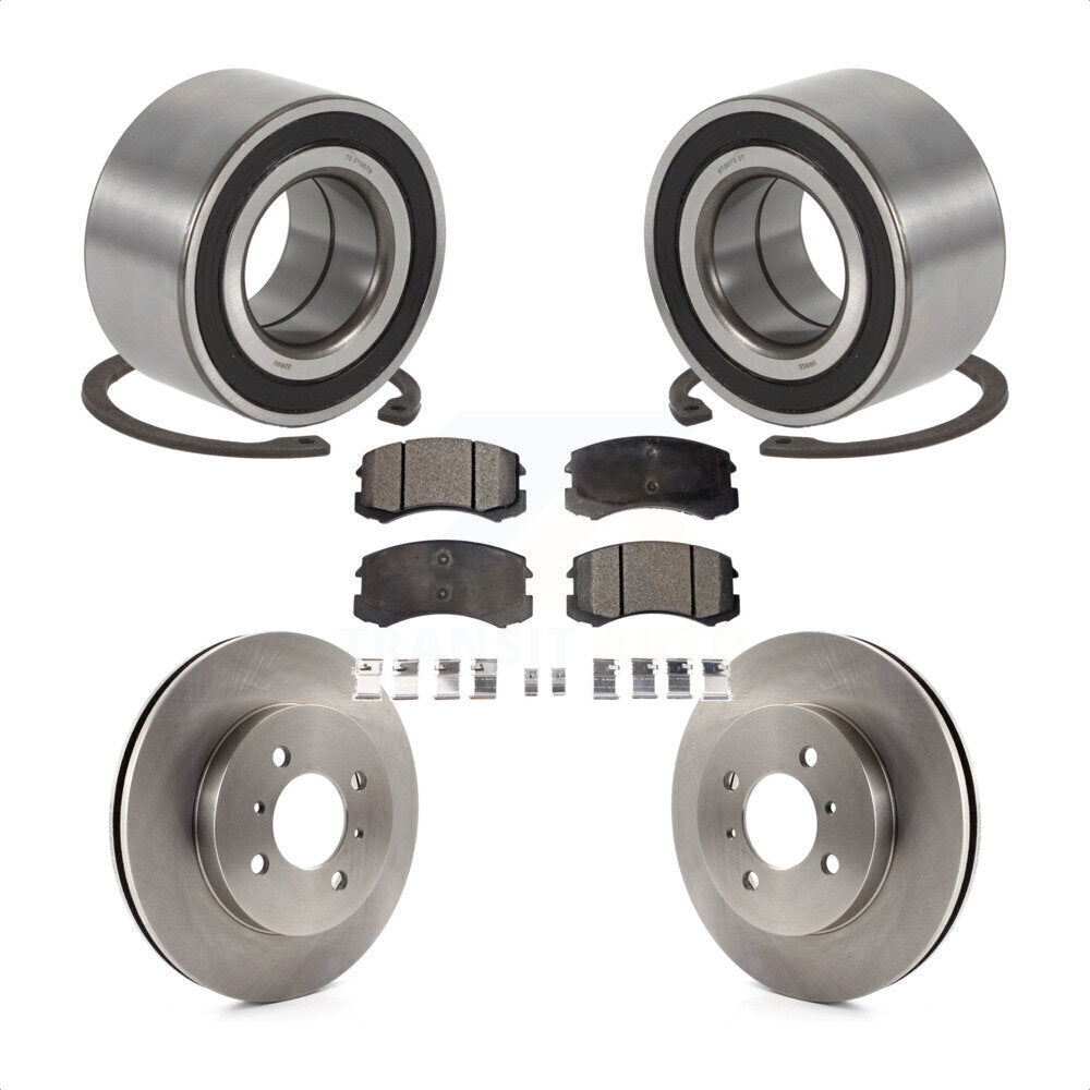 Kit de rotors et plaquettes de frein à disque de roulement de roue avant pour Mitsubishi Lancer S 2006