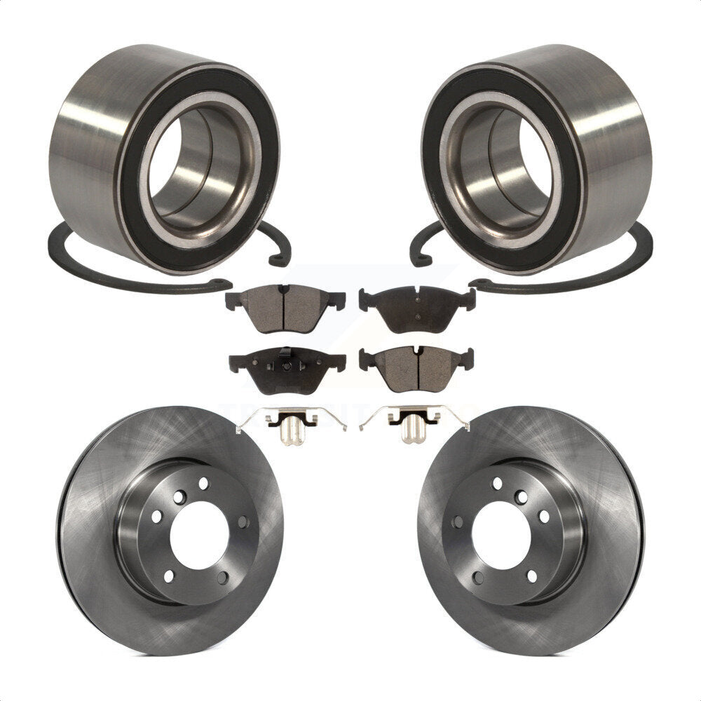 Kit de rotors de frein à disque et de plaquettes en céramique, roulement de roue avant, pour BMW 328xi 325xi