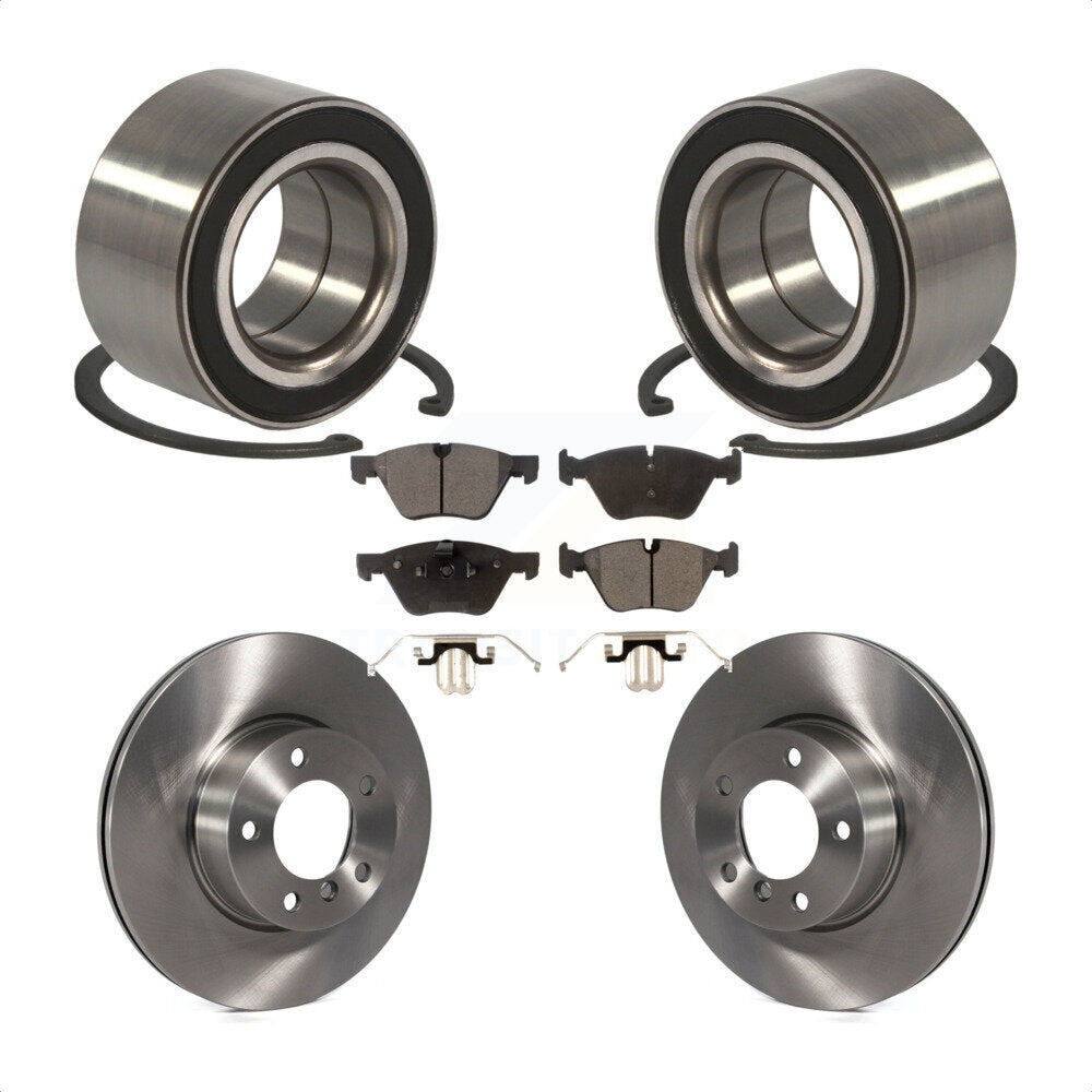 Kit de rotors de frein à disque et de plaquettes en céramique, roulement de roue avant, pour BMW 328xi