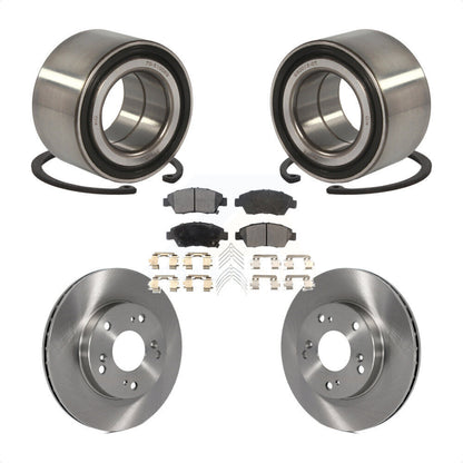 Kit de rotors de frein à disque et de plaquettes en céramique, roulement de roue avant, pour Honda Civic