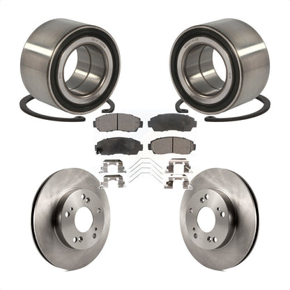 Kit de rotors de frein à disque et de plaquettes en céramique, roulement de roue avant, pour Honda Civic