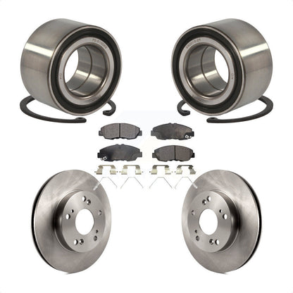 Kit de rotors de frein à disque et de plaquettes en céramique, roulement de roue avant, pour Honda Civic