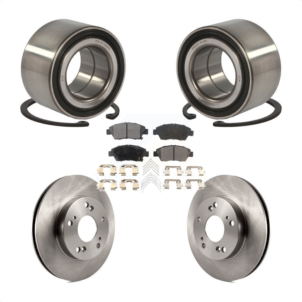 Kit de rotors et plaquettes de frein à disque, roulement de roue avant, pour Honda Civic Acura ILX