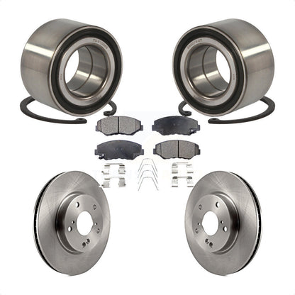 Kit de rotors de frein à disque et de plaquettes en céramique, roulement de roue avant, pour Honda Civic