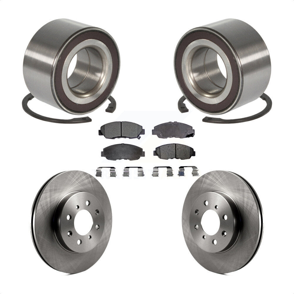 Kit de rotors de frein à disque et de plaquettes en céramique, roulement de roue avant, pour Honda Insight
