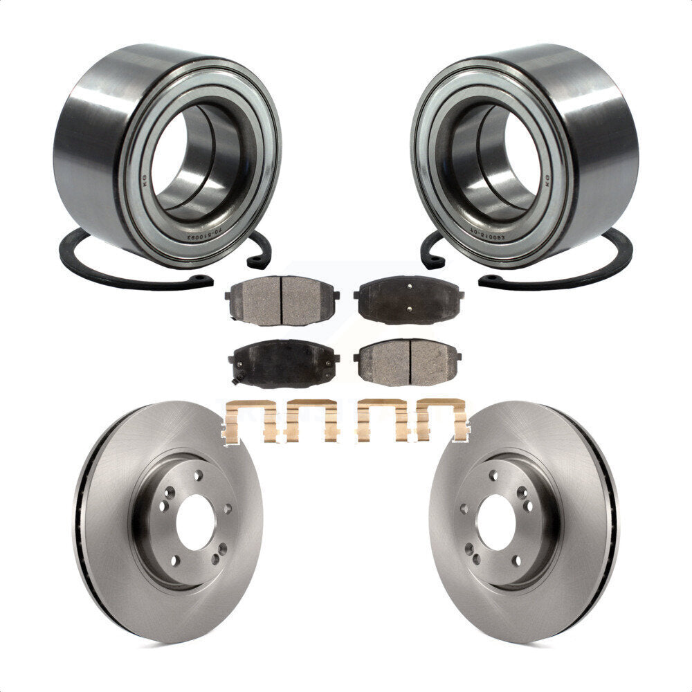 Kit de Rotors et plaquettes de frein à disque, roulement de roue avant, pour Kia Forte koup Forte5