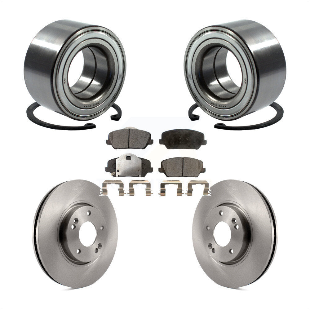 Kit de Rotors et plaquettes de frein à disque, roulement de roue avant, pour Kia Forte Forte5 koup