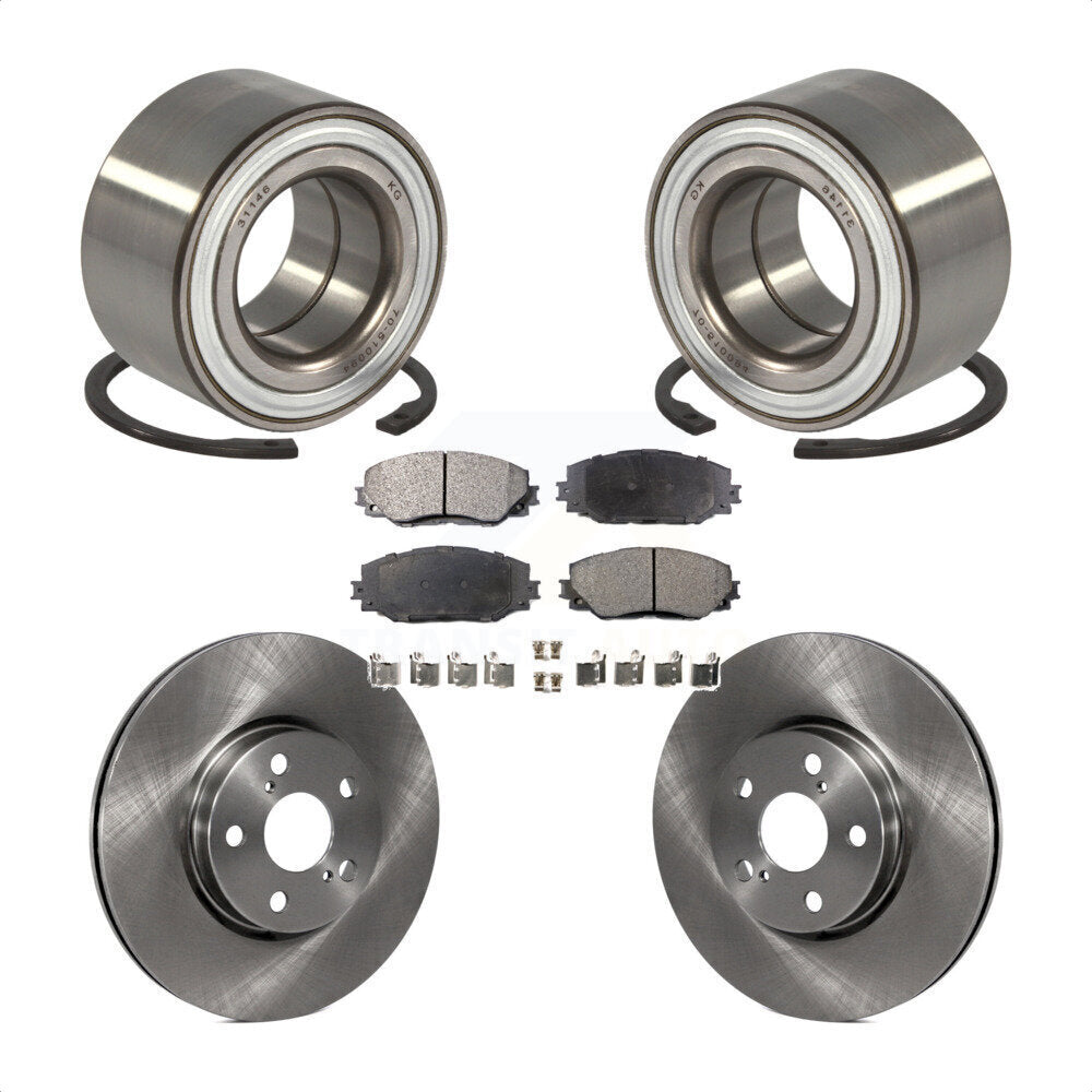 Kit de rotor de frein à disque et de plaquettes en céramique, roulement de roue avant, pour Scion x 2008 – 2014
