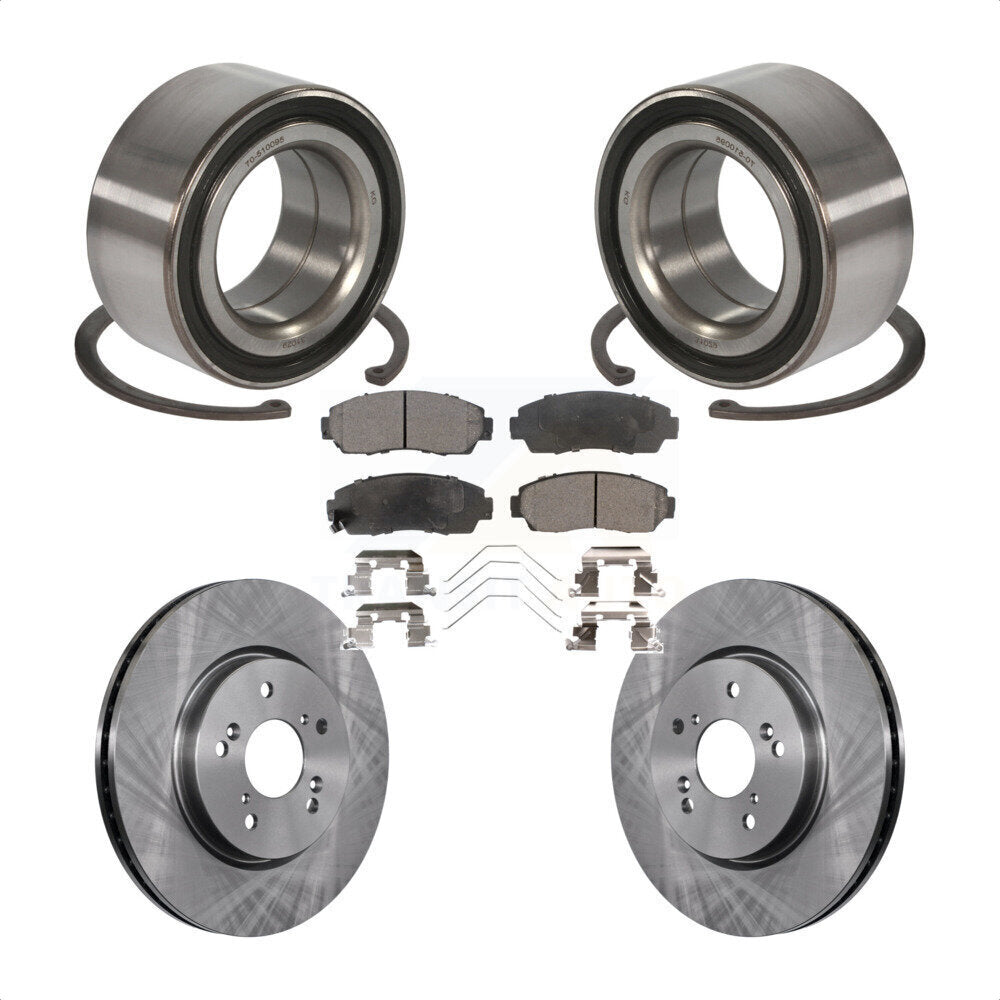 Kit de rotors et plaquettes de frein à disque, roulement de roue avant, pour Honda Crosstour Accord