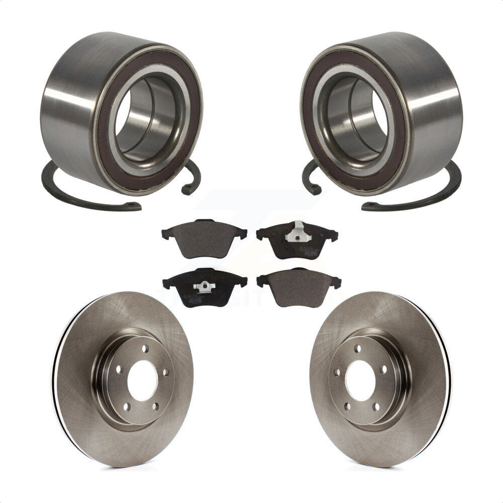 Kit de rotors de frein à disque et de plaquettes en céramique, roulement de roue avant, pour Mazda 3