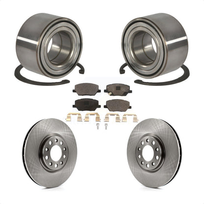 Kit de rotor de frein à disque et de plaquettes en céramique, roulement de roue avant, pour Fiat 500 2016 – 2018