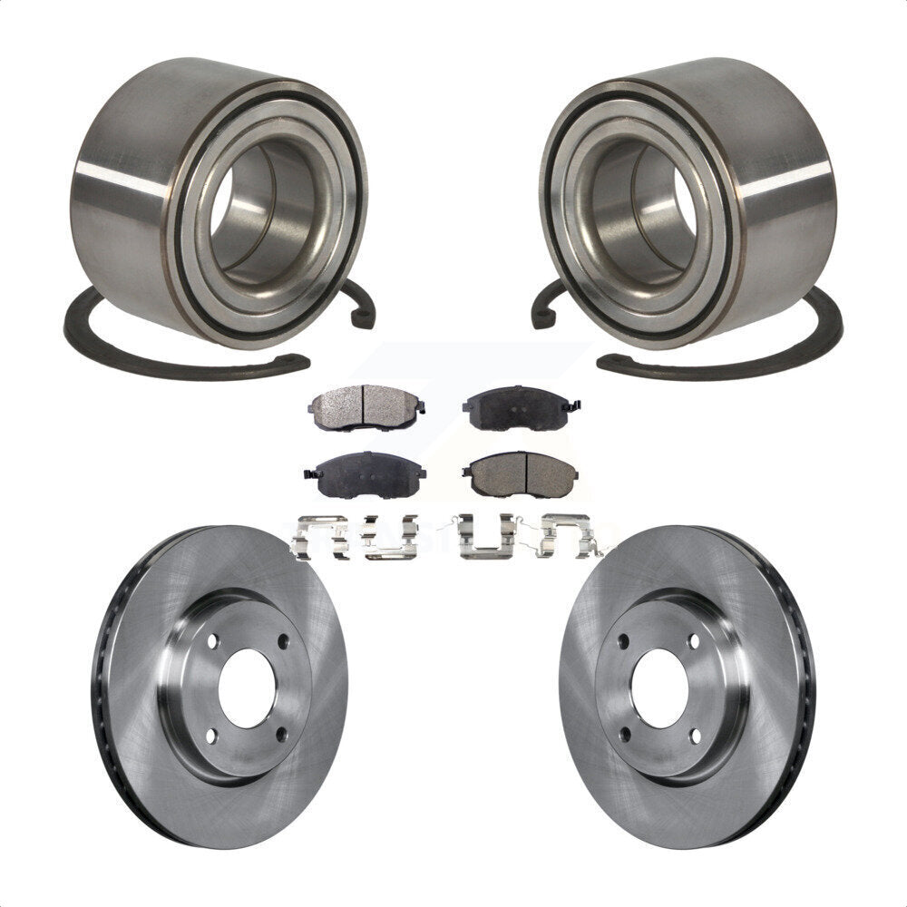 Kit de rotor et de plaquettes de frein à disque, roulement de roue avant, pour Nissan Versa 1.8 2010 – 2011