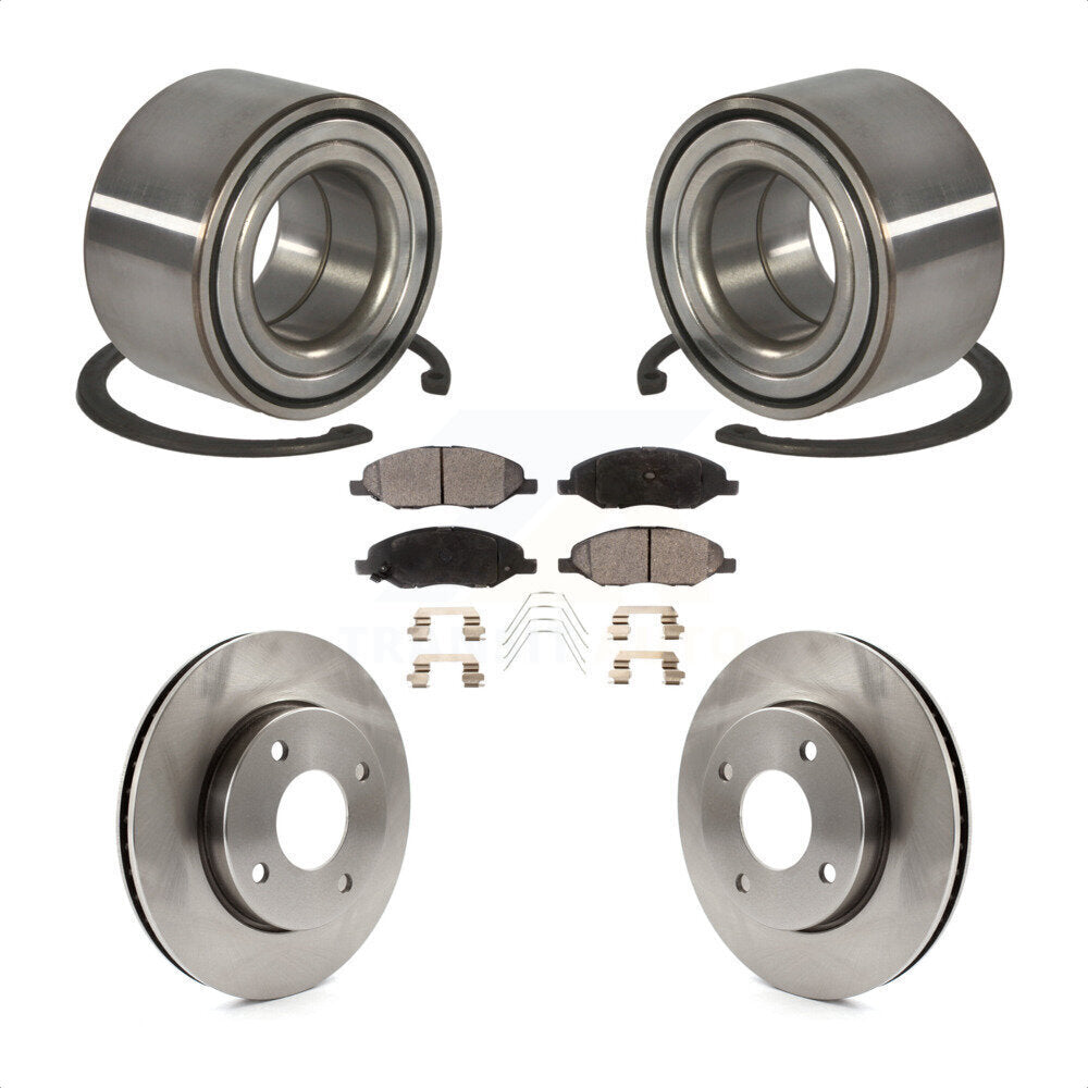 Kit de rotor et de plaquettes de frein à disque, roulement de roue avant, pour Nissan Versa 2010 1.6 – 2011