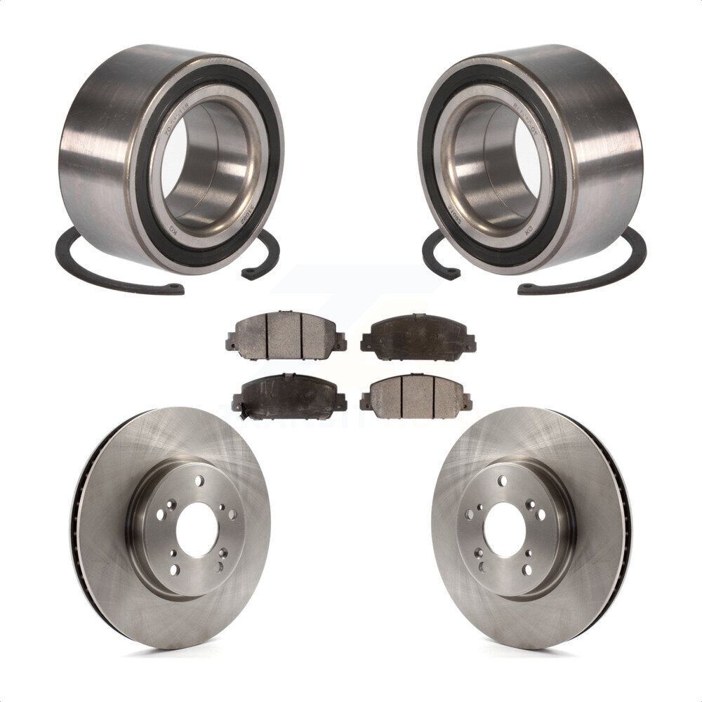Kit de rotors de frein à disque et de plaquettes en céramique, roulement de roue avant, pour Honda Accord
