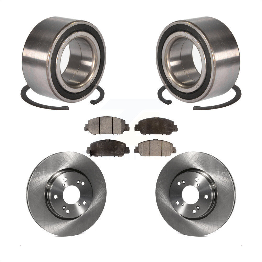 Kit de rotors de frein à disque et de plaquettes en céramique, roulement de roue avant, pour Honda Accord