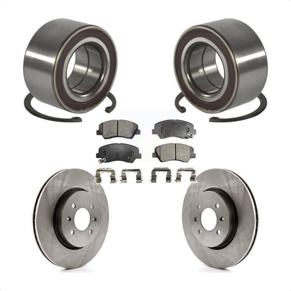 Kit de rotors de frein à disque et de plaquettes en céramique, roulement de roue avant, pour Kia Rio