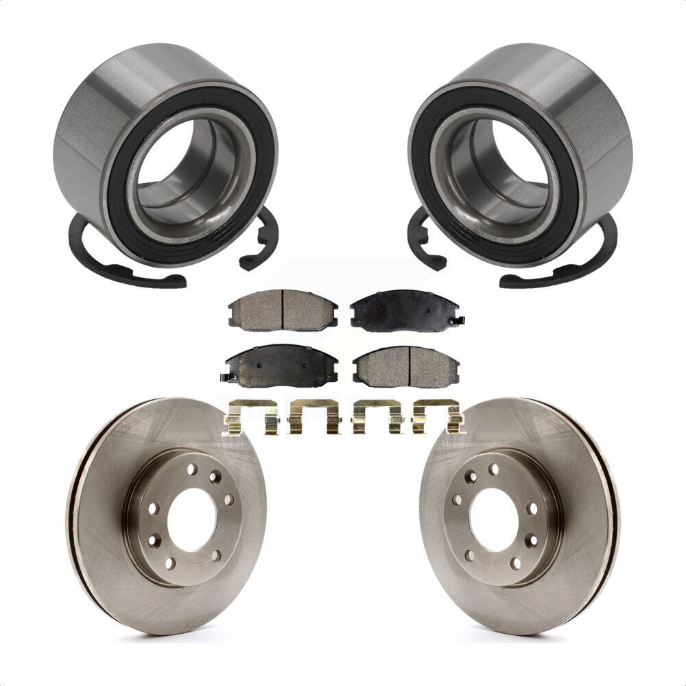 Kit de rotors de frein à disque et de plaquettes en céramique, roulement de roue avant, pour Kia Sedona