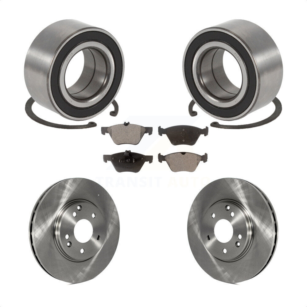 Kit de Rotor de frein à disque et de plaquettes en céramique, roulement de roue avant, pour Mercedes-Benz E32