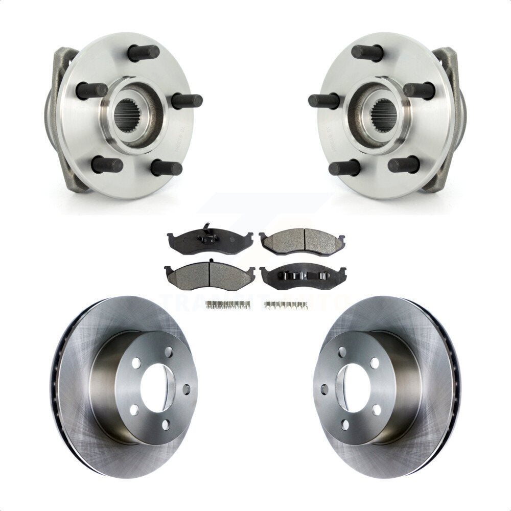 Kit de plaquettes de Rotor de frein, roulement de moyeu avant, pour Jeep Wrangler Cherokee Grand Comanch