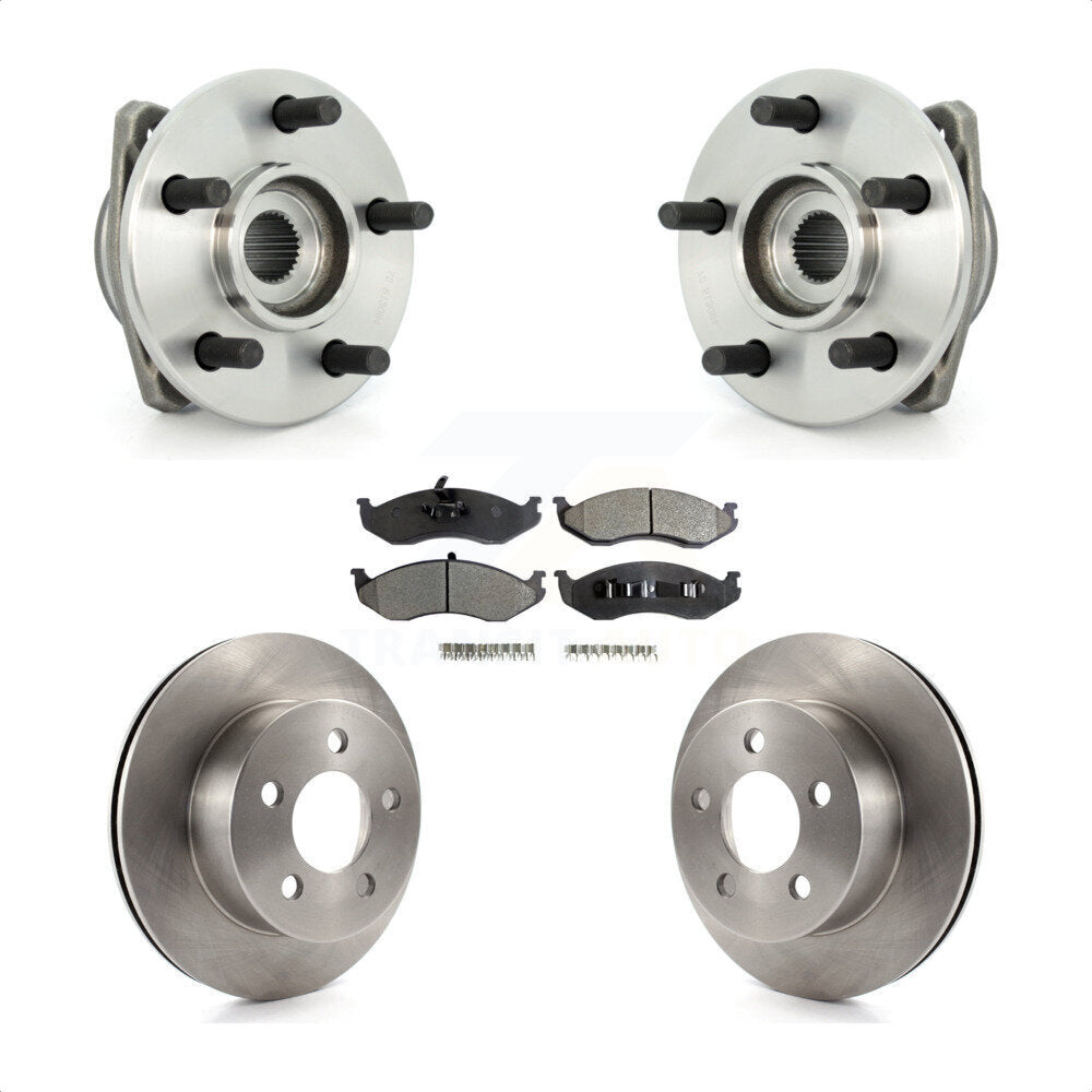 Ensemble de roulement de moyeu avant, Rotor de frein à disque et Kit de plaquettes pour Jeep Grand Wagoneer T