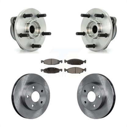 Ensemble de roulements de moyeu avant, Rotor de frein à disque et Kit de plaquettes pour Jeep Grand Cheroke