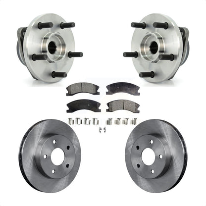 Ensemble de roulements de moyeu avant, Rotor de frein à disque et Kit de plaquettes pour Jeep Grand Cheroke