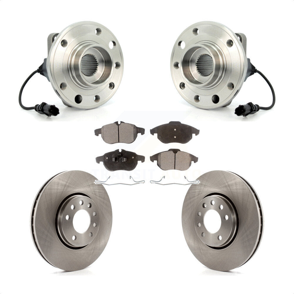 Kit de rotors de frein à disque et de plaquettes en céramique, ensemble de roulements de moyeu avant pour Saab 9-3