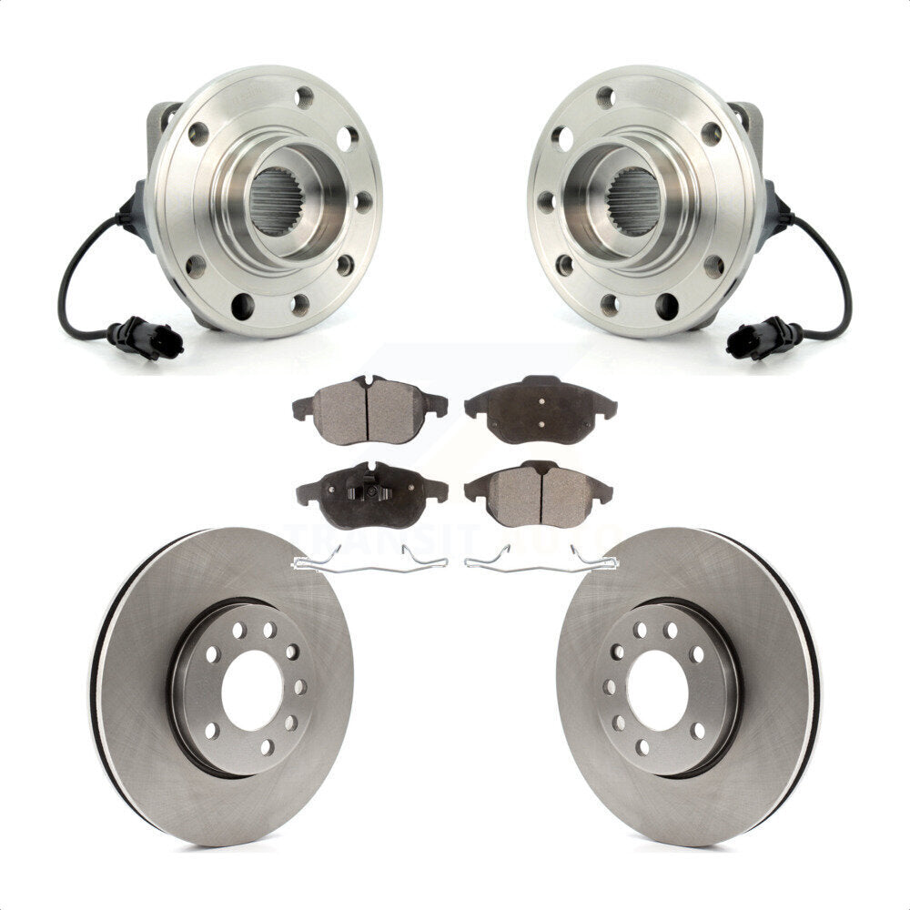 Kit de rotors de frein à disque et de plaquettes en céramique, ensemble de roulements de moyeu avant pour Saab 9-3