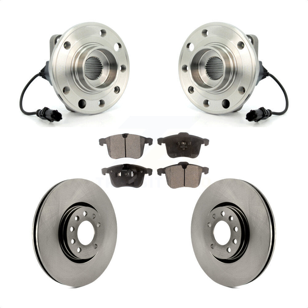 Kit de rotors de frein à disque et de plaquettes en céramique, ensemble de roulements de moyeu avant pour Saab 9-3