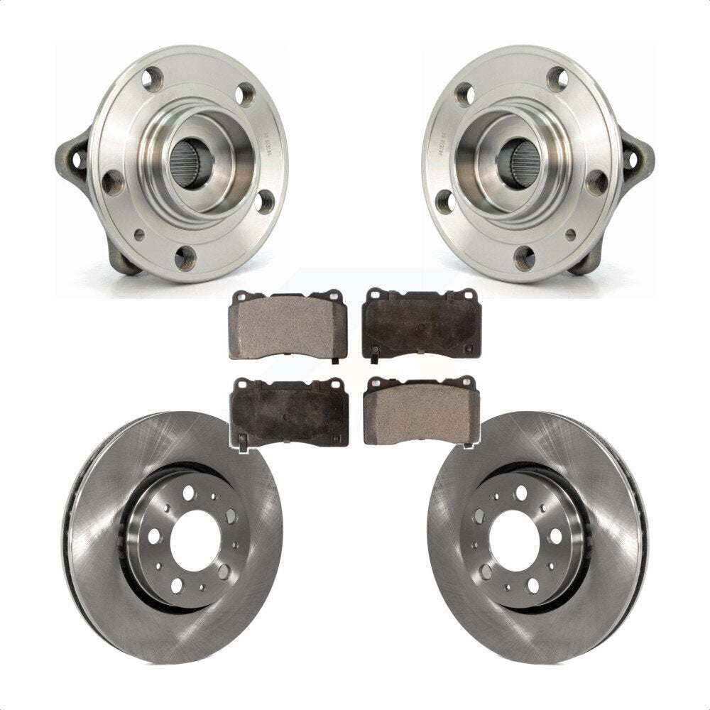 Ensemble de roulement de moyeu avant, Rotor de frein à disque et Kit de plaquettes pour Volvo V70 2005 – 2007