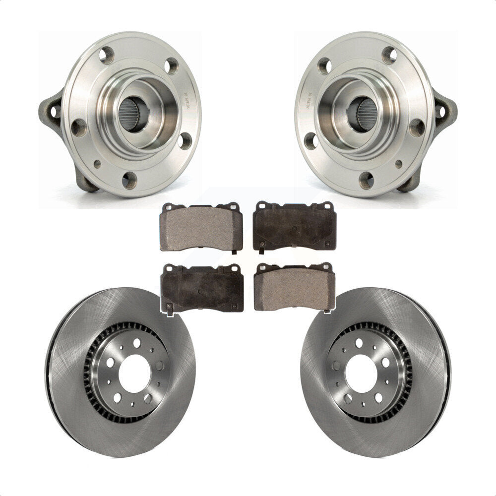Ensemble de roulement de moyeu avant, Rotor de frein à disque et Kit de plaquettes pour Volvo V70 2005 – 2007