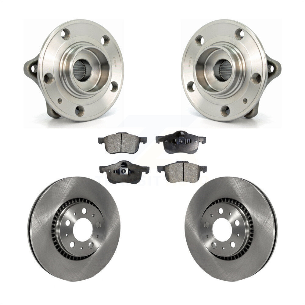 Ensemble de roulement de moyeu avant, Rotor de frein à disque et Kit de plaquettes pour Volvo S60 XC70 V70 S8