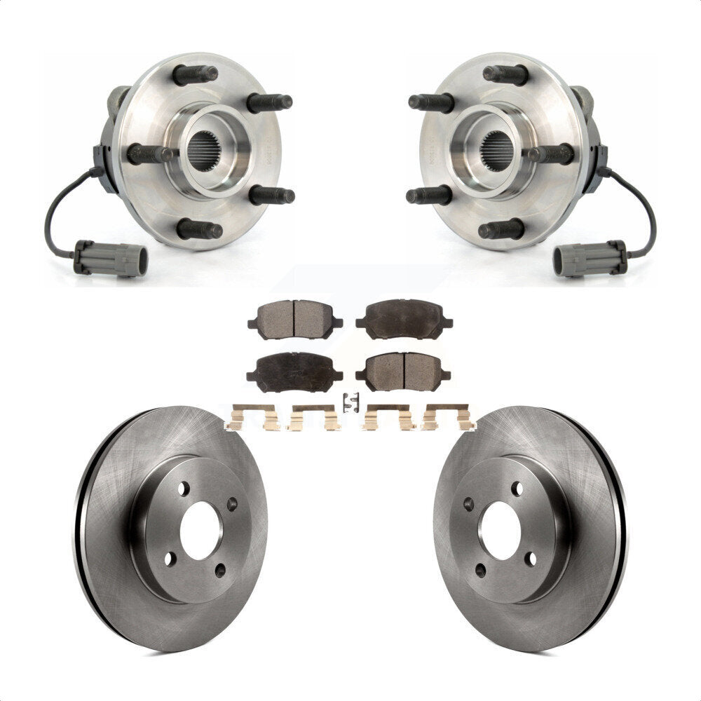 Ensemble de roulement de moyeu avant, Rotor de frein et Kit de plaquettes pour Saturn Ion Pontiac Pursui