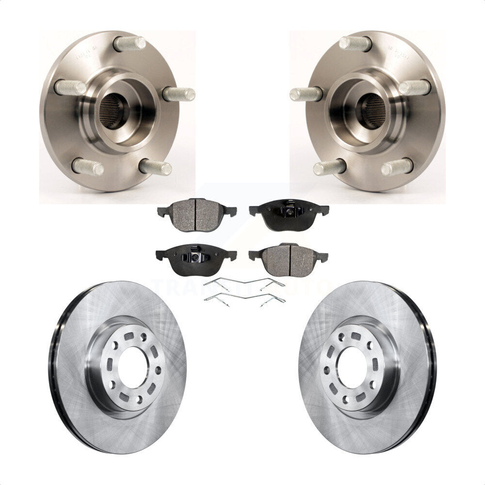 Ensemble de roulement de moyeu avant, Rotor de frein à disque et Kit de plaquettes en céramique pour Mazda 3 2.3