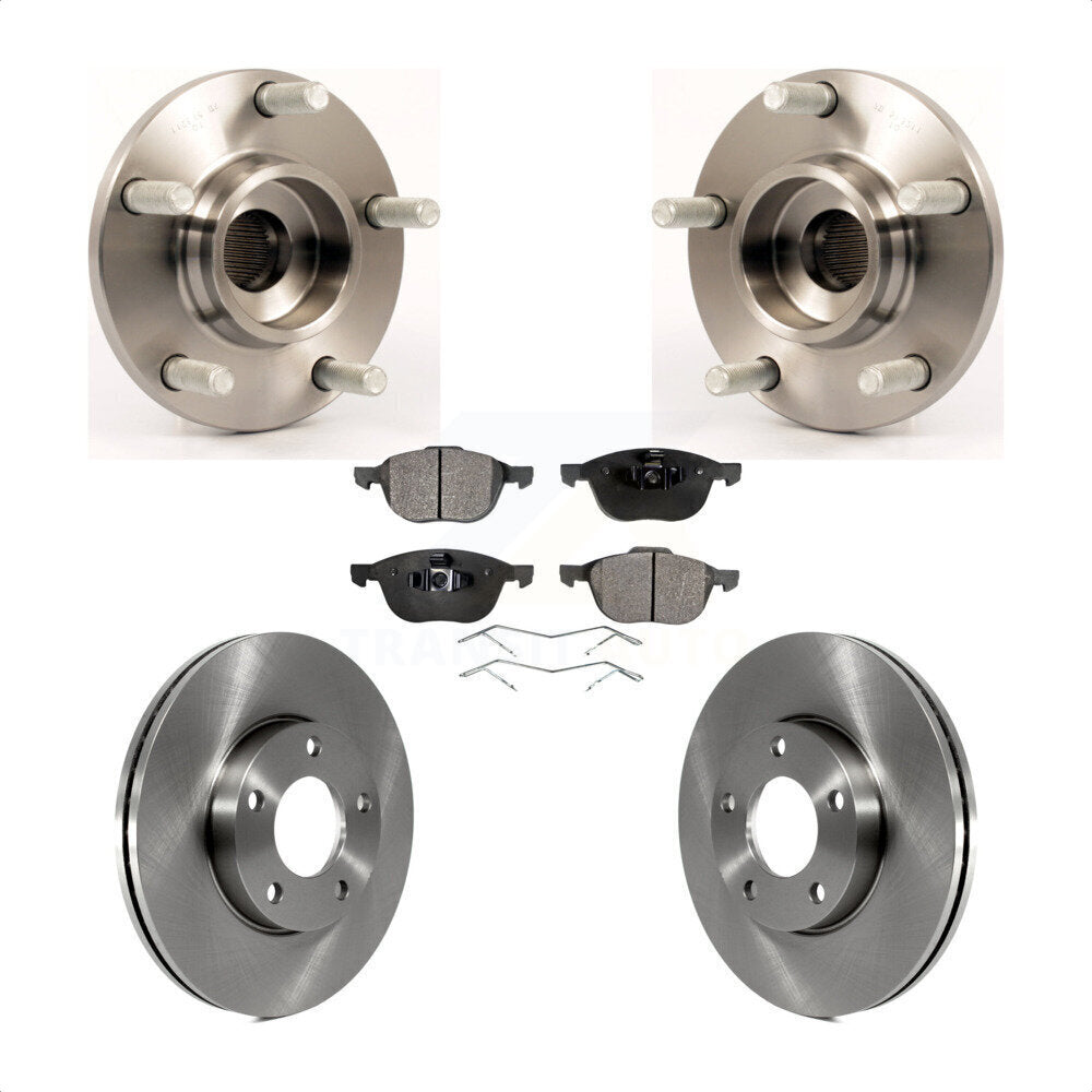 Ensemble de roulement de moyeu avant, Rotor de frein à disque et Kit de plaquettes en céramique pour Mazda 3 2.0