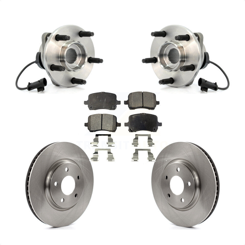 Kit de Rotor et de plaquettes de frein à disque, roulement de moyeu avant, pour Chevrolet Malibu HHR Pontiac G
