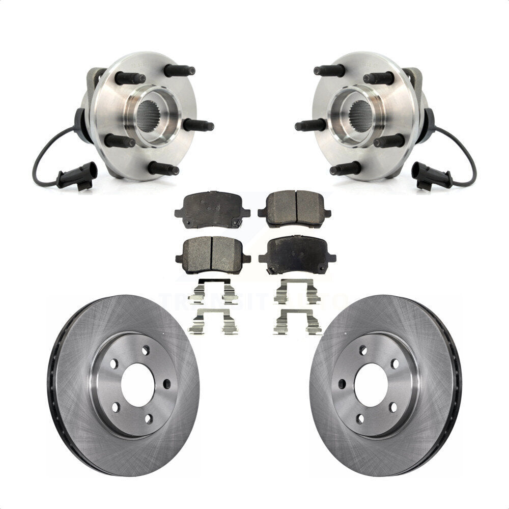 Ensemble de roulements de moyeu avant, Rotors et plaquettes de frein à disque, Kit pour Chevrolet Malibu