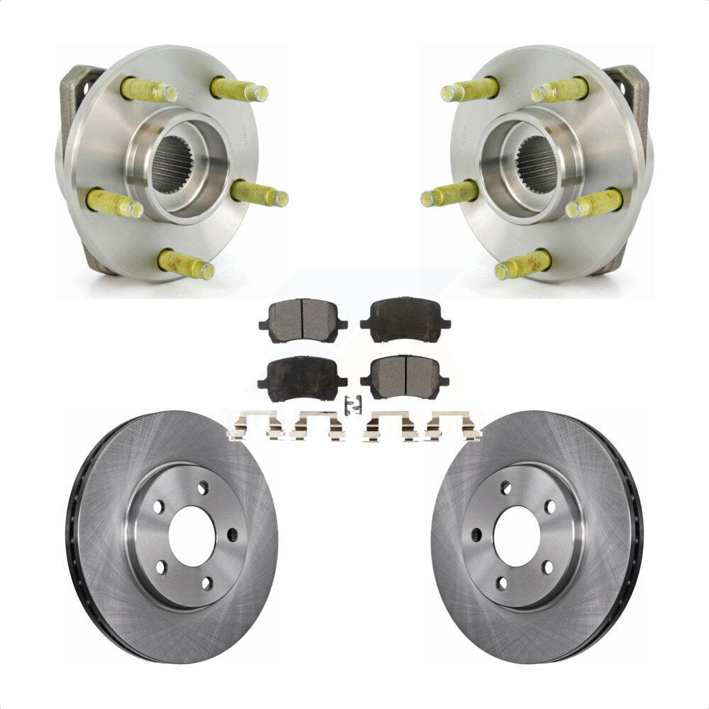 Ensemble de roulement de moyeu avant, Rotor de frein et Kit de plaquettes pour Chevrolet Malibu Pontiac G