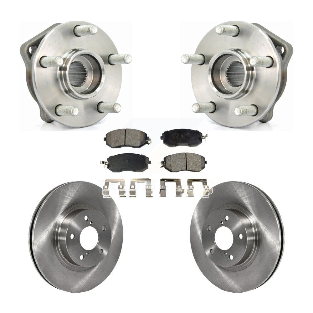 Ensemble de roulements de moyeu avant, Rotors et plaquettes de frein à disque pour Subaru Impreza