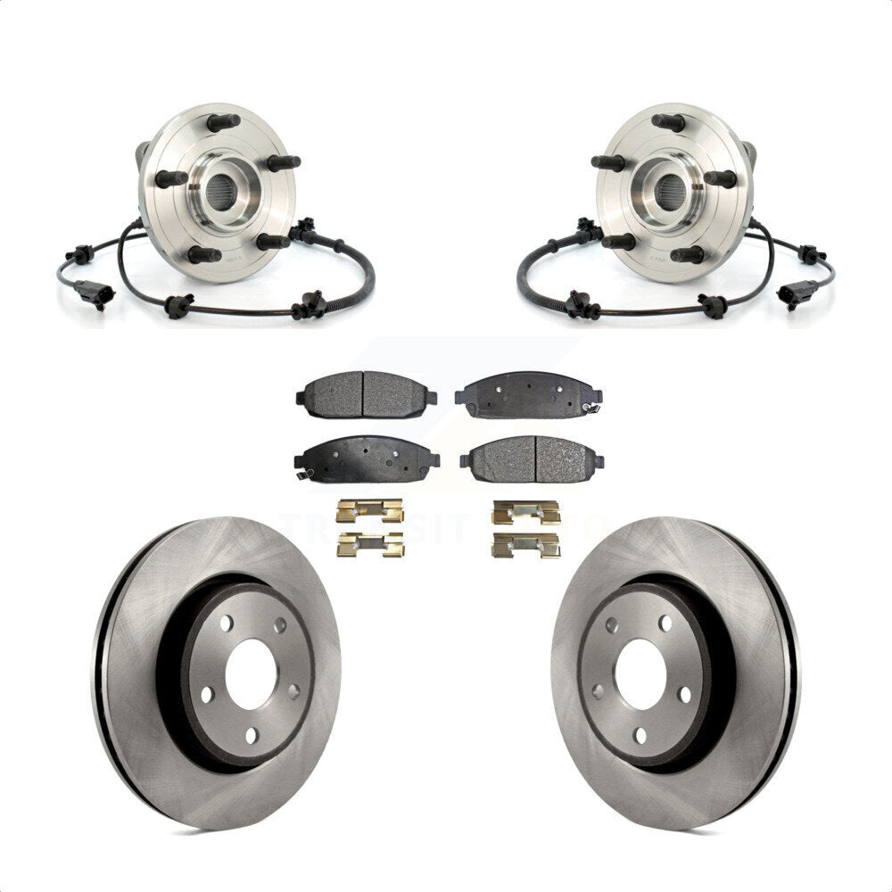 Kit de plaquettes de Rotor de frein, ensemble de roulements de moyeu avant pour Jeep Grand Cherokee Commande