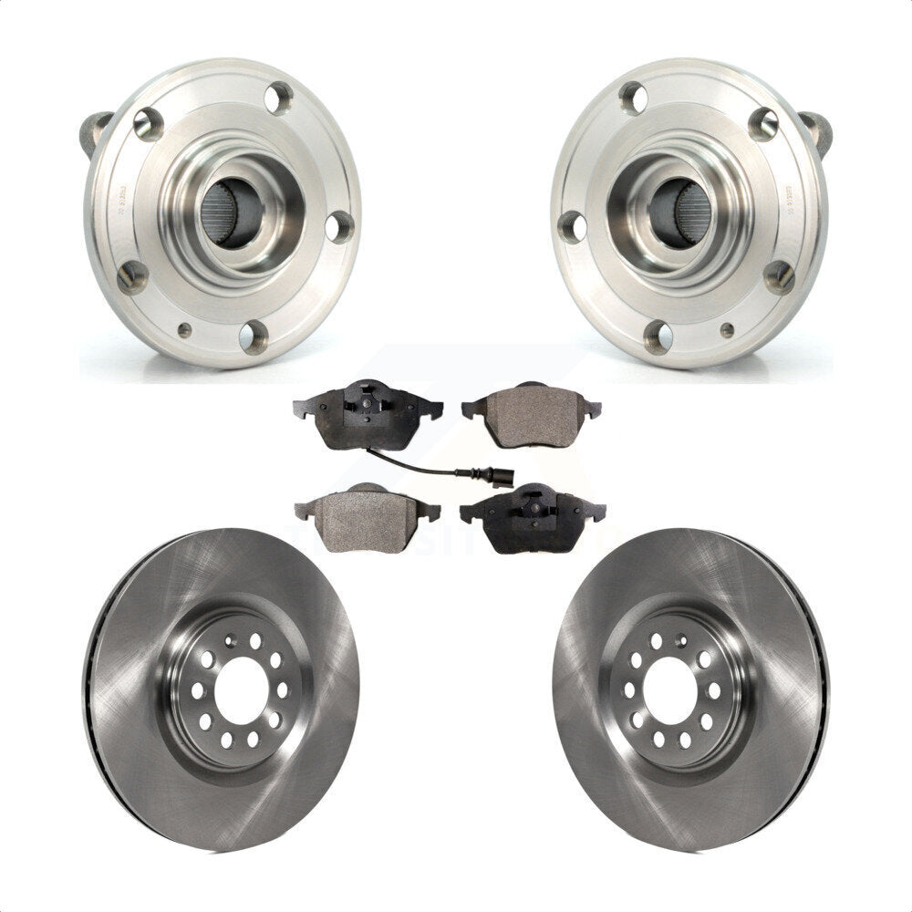 Ensemble de roulements de moyeu avant, Rotors et plaquettes de frein à disque, Kit pour Volkswagen Jetta