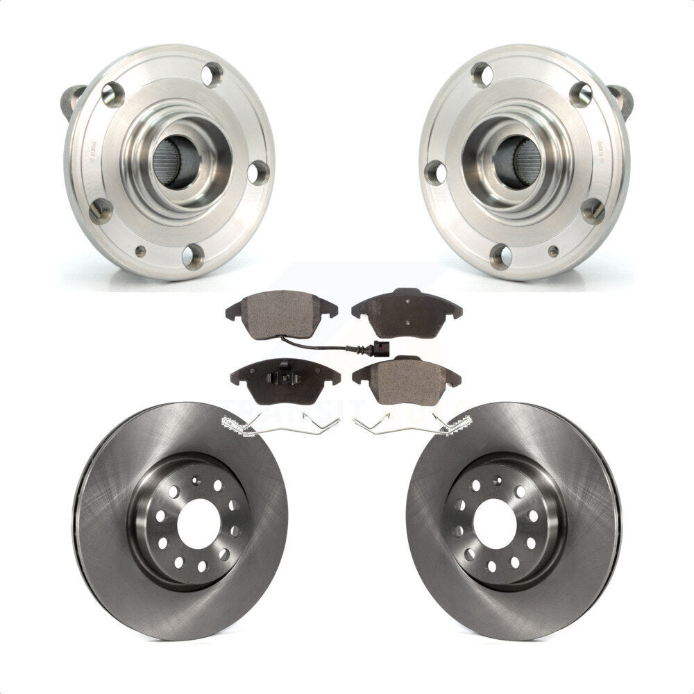 Kit de Rotor et de plaquettes de frein, roulement de moyeu avant, pour Volkswagen Jetta Beetle Audi GTI Eo