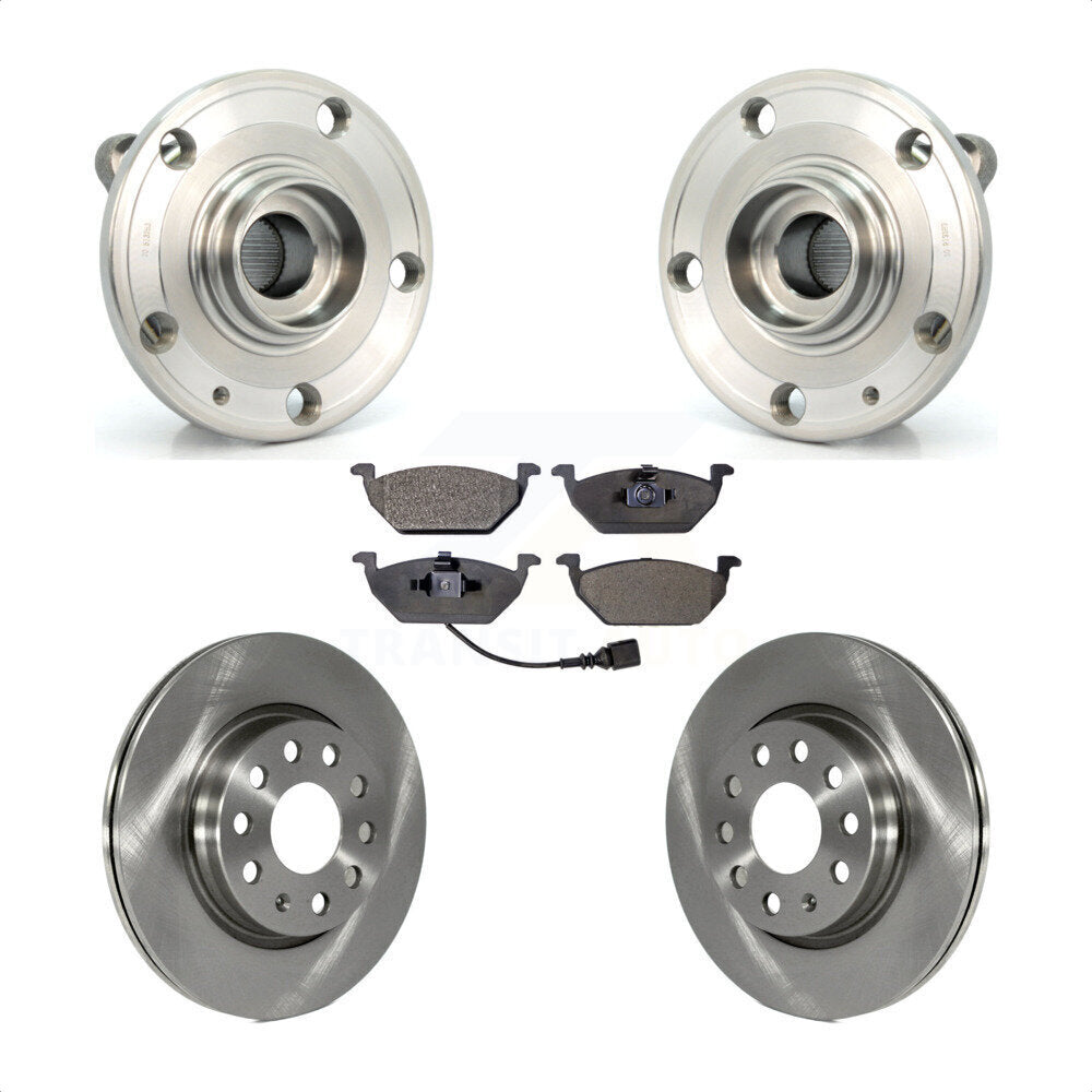 Ensemble de roulements de moyeu avant, Rotors et plaquettes de frein à disque, Kit pour Volkswagen Jetta