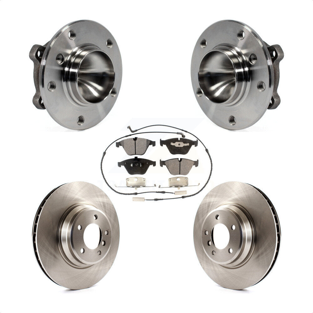 Ensemble de roulements de moyeu avant, Rotor de frein à disque et Kit de plaquettes pour BMW 335i 335is 335